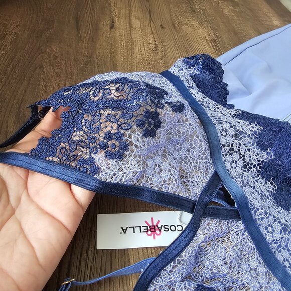 NWT!! 2PC Set! Cosabella Veneto Babydoll (S) & G-String (OS), Blue - Picture 6 of 15